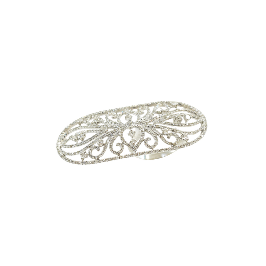 【CROSS FINGER RING】Diamond Ring 18K Gold