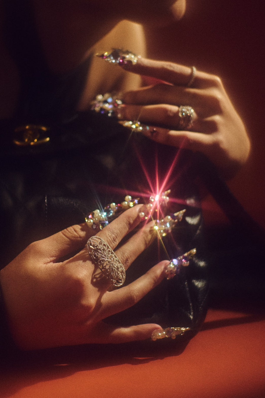 【CROSS FINGER RING】Diamond Ring 18K Gold