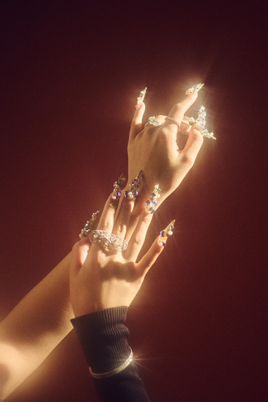 【CROSS FINGER RING】Diamond Ring 18K Gold