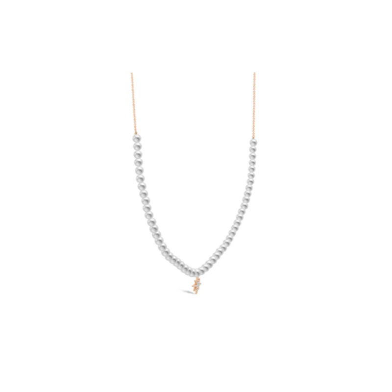 ·【BUBBLE TEA】Bourbon Pearl Necklace 18K Gold