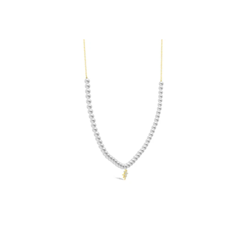 ·【BUBBLE TEA】Bourbon Pearl Necklace 18K Gold