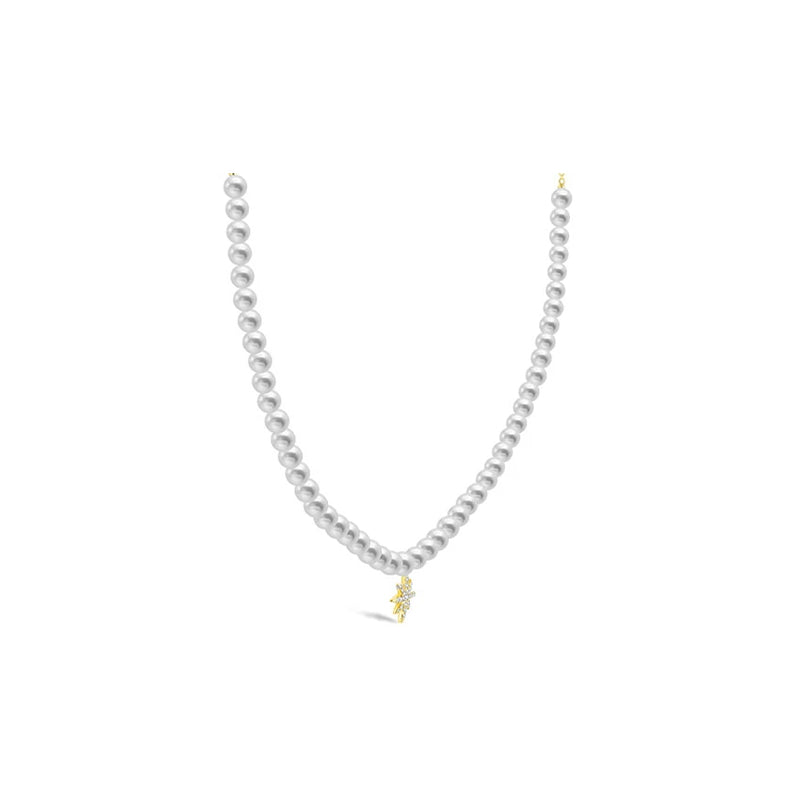 ·【BUBBLE TEA】Bourbon Pearl Necklace 18K Gold