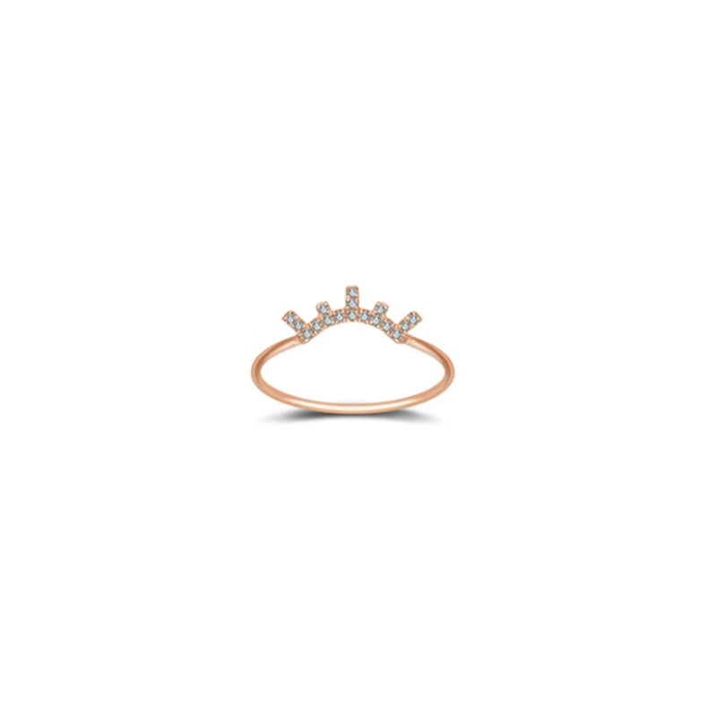 【LOVELY EYE LASHES】Winky Lashes Diamond Ring 18K Gold