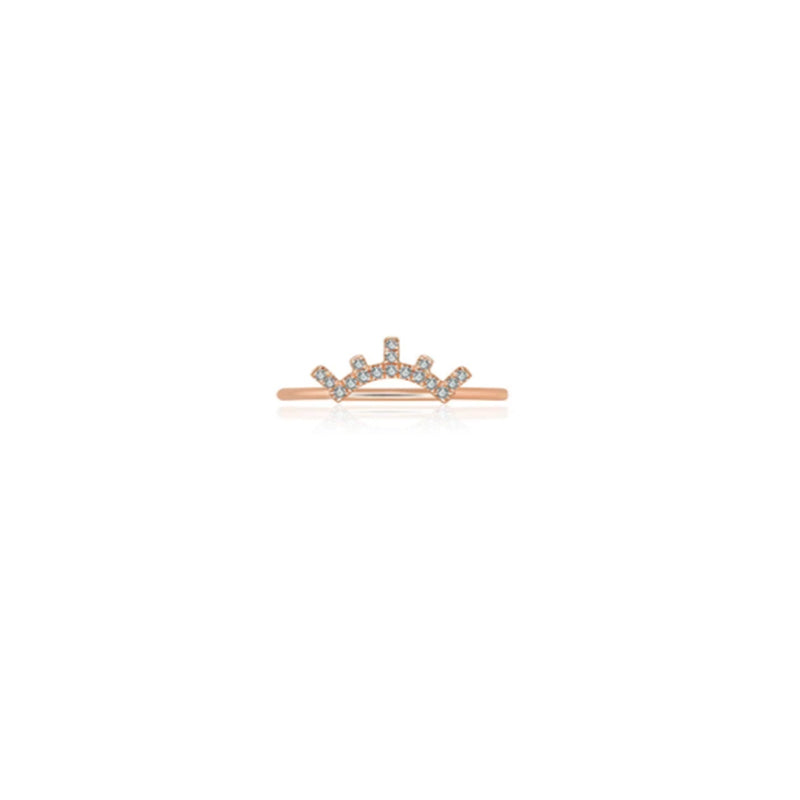 【LOVELY EYE LASHES】Winky Lashes Diamond Ring 18K Gold