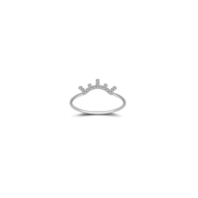 【LOVELY EYE LASHES】Winky Lashes Diamond Ring 18K Gold
