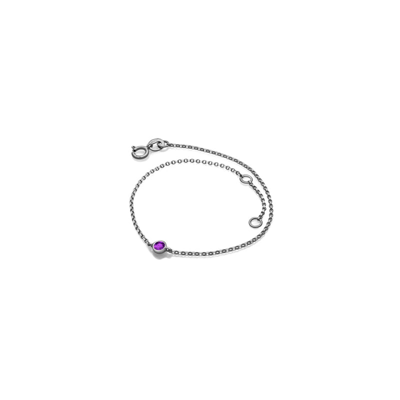 【TO ME, FROM ME.】Amethyst Bracelet 18K Gold Feb. Birthstone