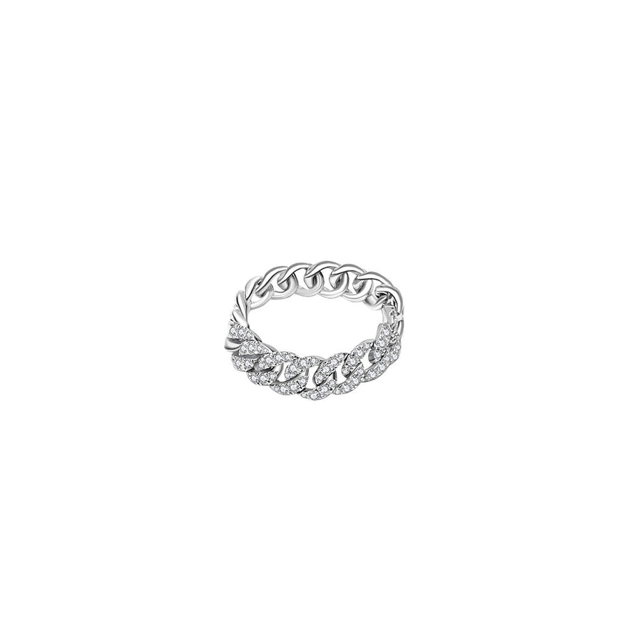 ·【BELOVED COUPLE】Stay Gold Chain Ring 18K Gold