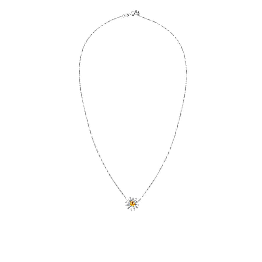 【YH GARDEN】Daisy Yellow Sapphire Diamond Necklace 18K Gold