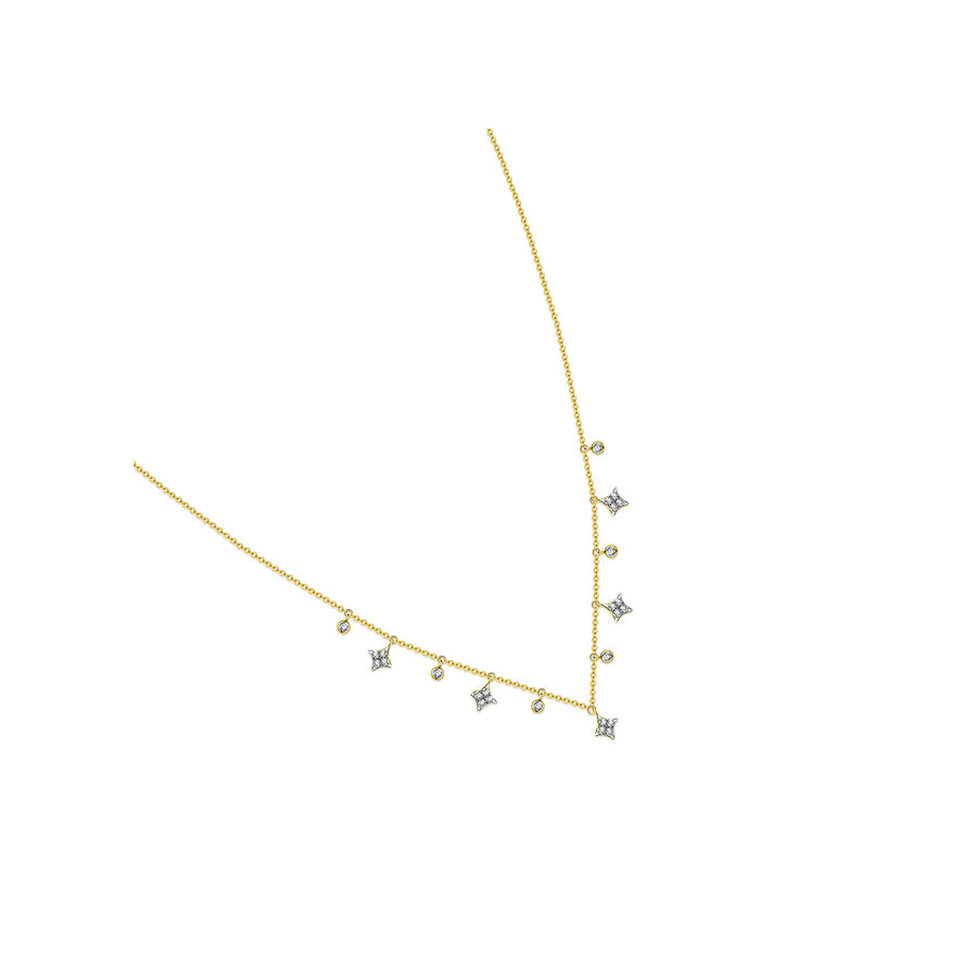 【NEW YORK SKYLINE 52】 Starry Diamond Necklace 18K Gold