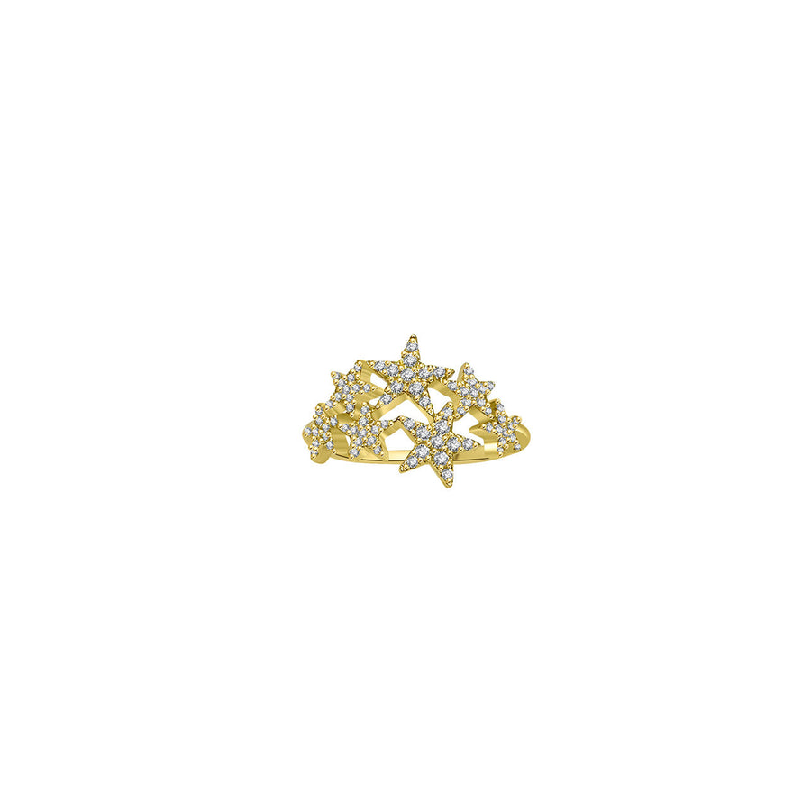 ·【NEW YORK SKYLINE 52】Starry Diamond Ring 14K Gold