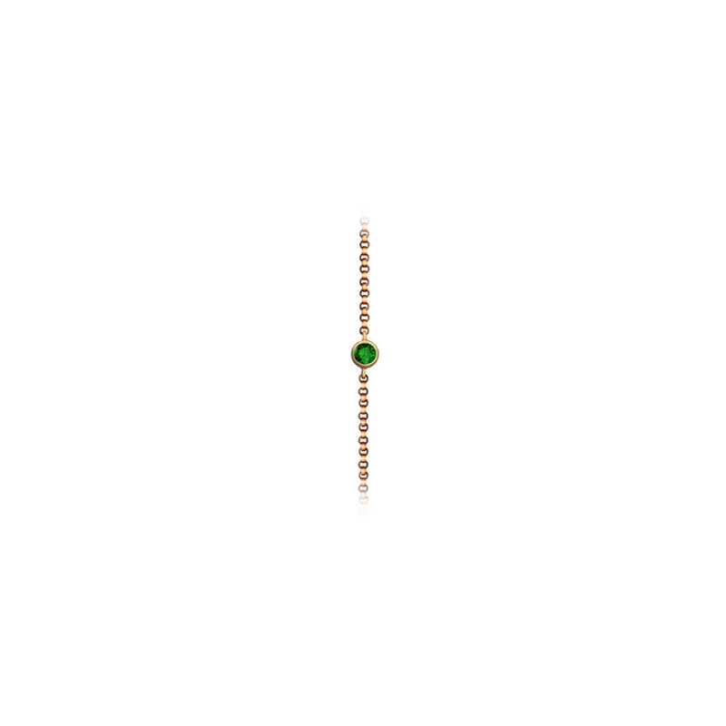 【TO ME, FROM ME】Emerald Bracelet 18K Gold May Birthstone