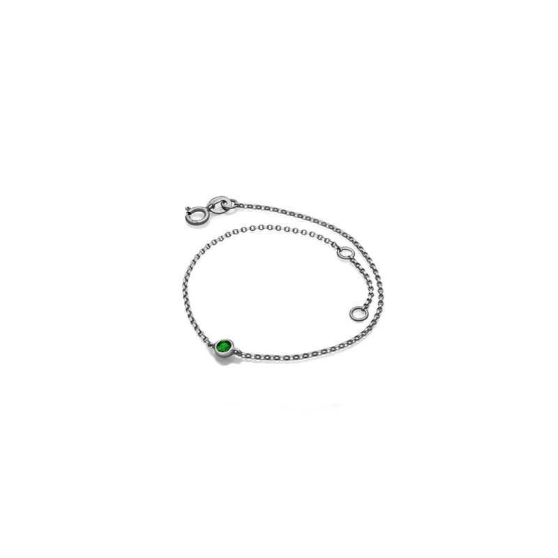 【TO ME, FROM ME】Emerald Bracelet 18K Gold May Birthstone