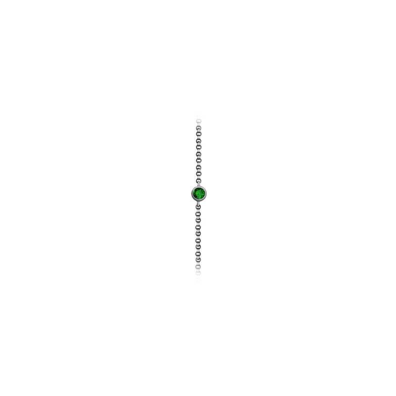 【TO ME, FROM ME】Emerald Bracelet 18K Gold May Birthstone