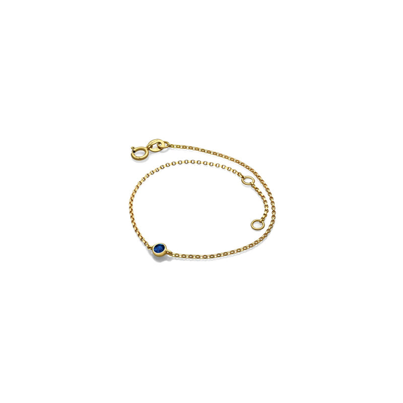【TO ME, FROM ME.】Sapphire Bracelet 18K Gold Sep. Birthstone