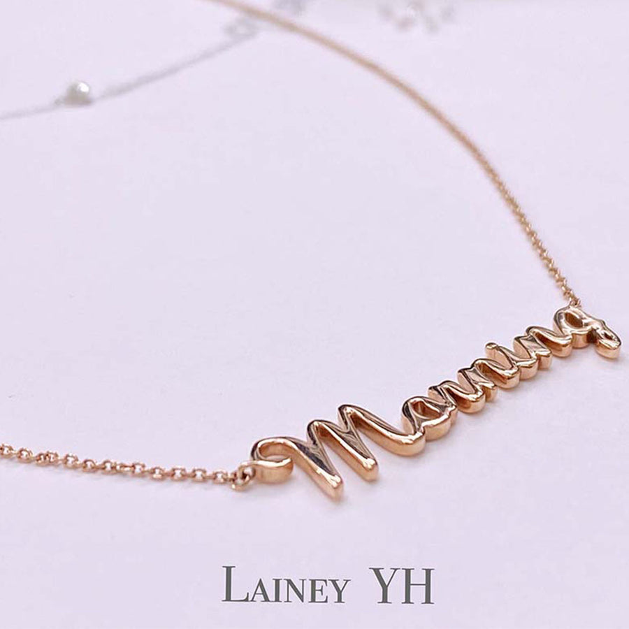 【Bespoke】Personalized Diamond Name Necklace 14K, 18K Solid Gold