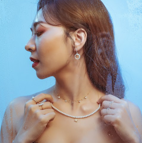 【BEEN THERE】Iceland Waterfall Pearl Earring 18K Gold