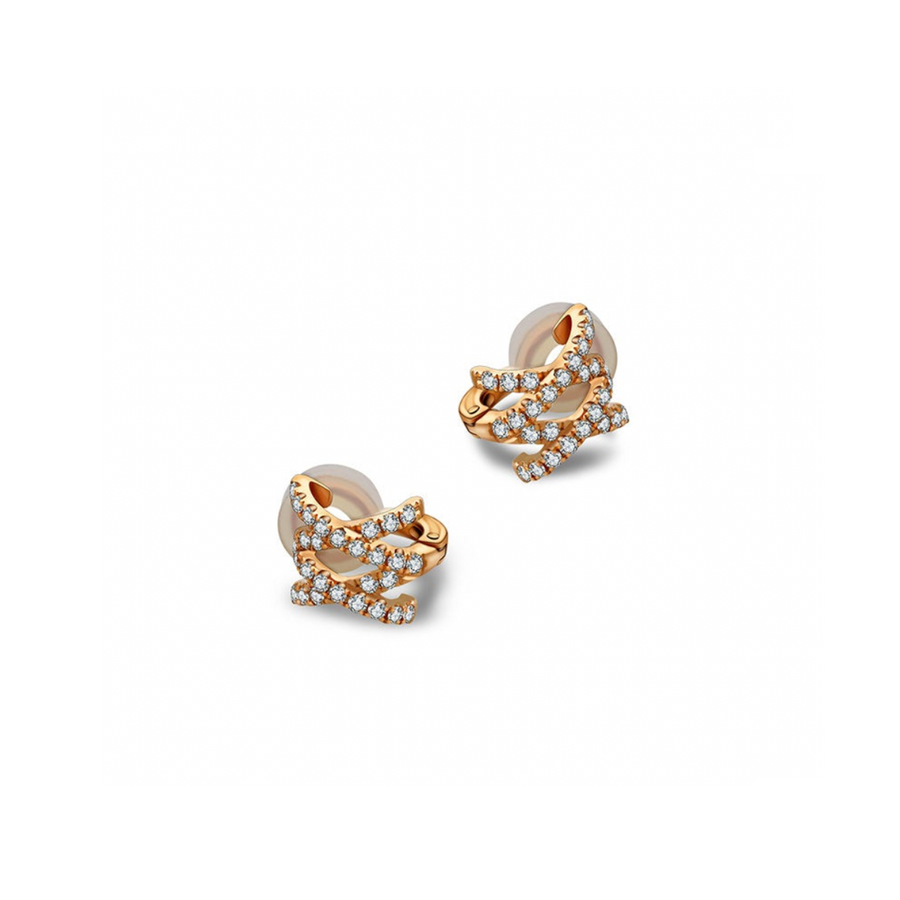【EARCUFF】XOXO Diamond Ear Cuff 18K Gold